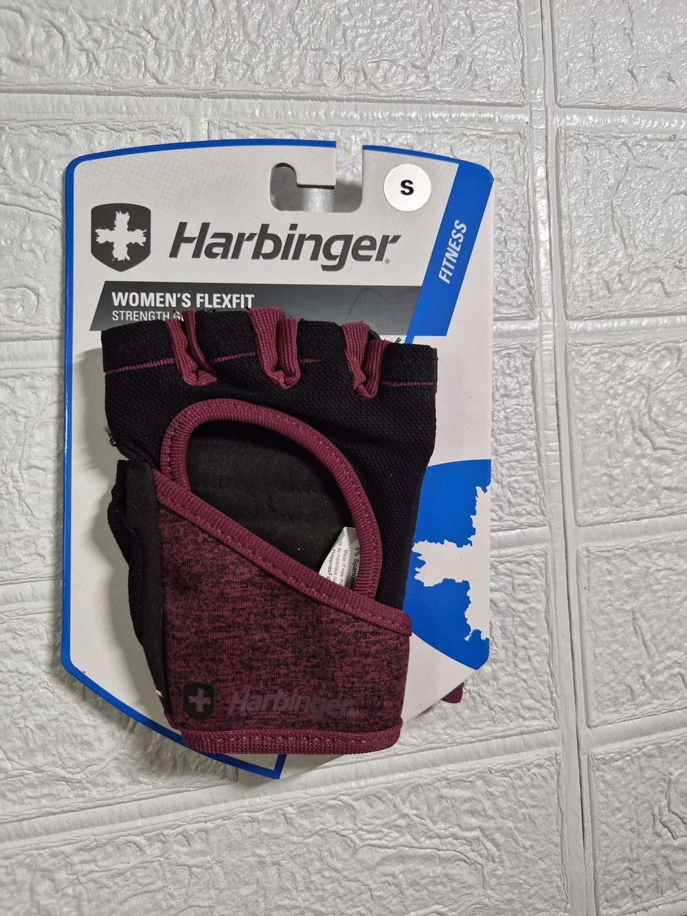 Harbinger Women FlexFit Leather Workout lifting Strength Glove Pad Merlot Small